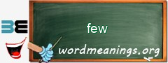 WordMeaning blackboard for few